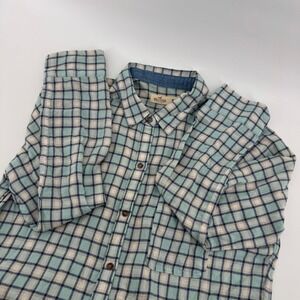 Hollister Mens Plaid Flannel Long Sleeve Button Up Shirt Size Medium Blue Preppy